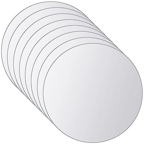 BOWEKAM Home & Garden-16 pcs Mirror Tiles Round Glass-Furniture Choice