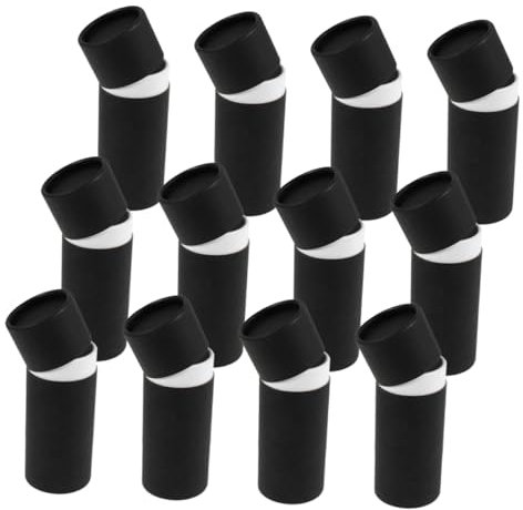 CLISPEED 1 Satz Verpackung Aus Papierrohr Kartonverpackung Papierzylinder Kraftpapier Verpackung Papierbehälter Stabiler Karton Flaschenbehälter Mit Deckel Pappzylinder Black 12st