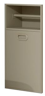 XJXZCFNB Duschnische aus Edelstahl, versenkbares Toilettenpapier-Aufbewahrungsregal, Duschnische mit Toilettenbürste zur Badezimmeraufbewahrung (Messing, 20 x 40 x 14 cm)