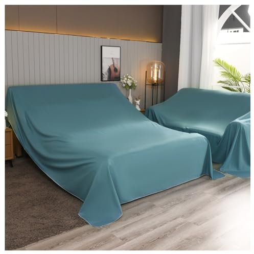 Hrlace Staubschutztuch für Möbel Staubtuch Sofabezug Polyestergewebe Möbel Staubtuch Abdeckung Staubdichte Große Möbelabdeckung für Möbel Sofa Bett Aufbewahrungsabdeckun Space Blue 3.5x3m
