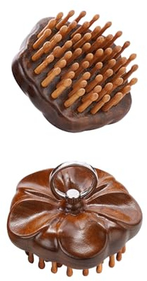 Wooden Scalp Massager for Hair Growth Support, Bamboo Scalp Massager Brush for Head Relaxation, Scalp Stimulation & Hair Oil Distribution, Natural Wooden Massager for Face and Body Care
