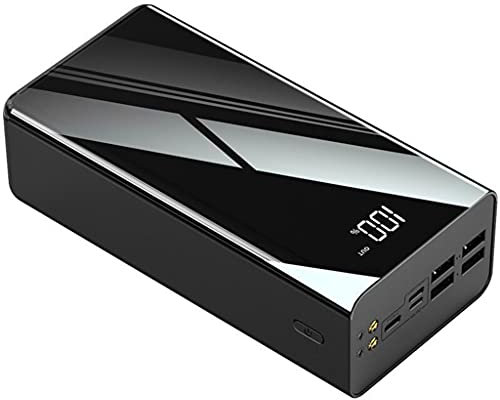 Power Bank Charge Rapide, Cell 100000Mah Haute Capacité USB s/USB C, Noir,