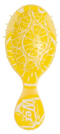 Wet Brush Mini Detangler Hair Brush, Lemon (Tutti Fruitti), Detangling Travel Hairbrush, Ultra-Soft IntelliFlex Bristles Glide Through Tangles with Ease, Pain-Free, All Hair Types, Limited Edition