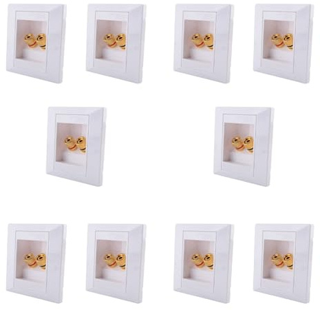 MVOSJFIE 10X Wall Socket Connection Port with 2 Jack Speaker White