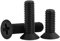 30 tornillos de cabeza avellanada de nailon negro, M2, M2.5, M3, longitud de 4-25 mm, pernos de cabeza plana.(4mm,M2-30pcs)