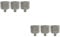 Kisangel 2sets Microphone Screw Adapter Female to Male Threaded Nut for Mic Stand and Clamp Durable Silver Finish with Slip Texture 3pcs*2