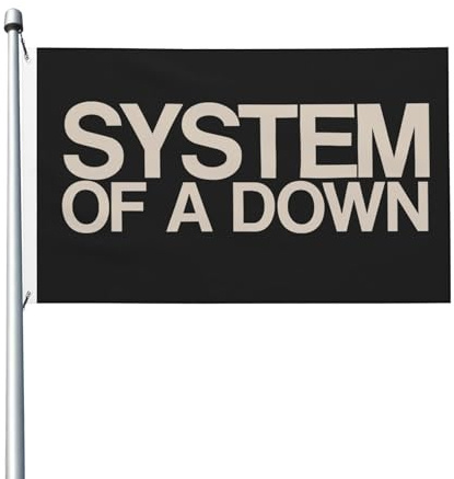 3x5 Fuß The SOAD Down Music Rock Band System Flagge doppelseitige Flagge farbecht langlebig schnell trocknend ideal für Haus Garten Feier und Balkon Dekoration