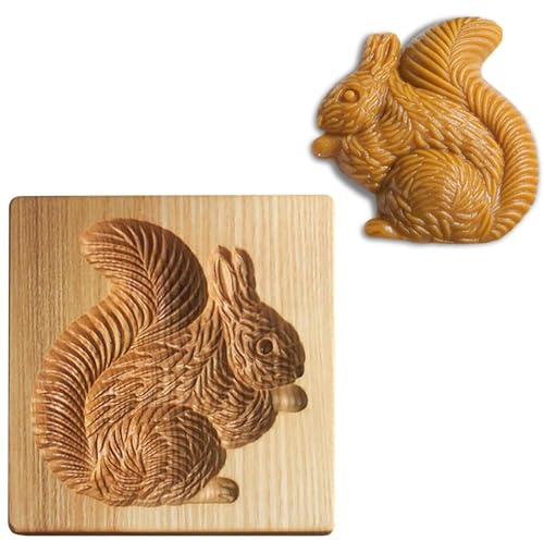 gotyou Keksformen Holz Weihnachten,Holzbackform Keksformen Diy Keks Pressstempel Formen Ausstechformen PläTzchenformen,Geschnitzte Holzform Tiermuster Deko Hochzeit,Party,Ostern,Weihnachten