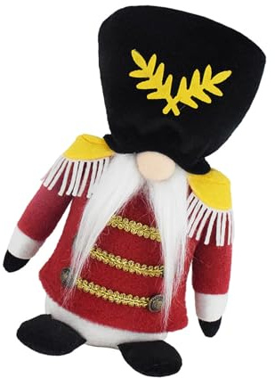 Qusinfc Christmas Cartoon Nutcrackers Gnomes Plush Dolls Stuffed Soldier Toy Unique Present For Animes Lover Desk Shelf Decors Animes Collectible Dolls