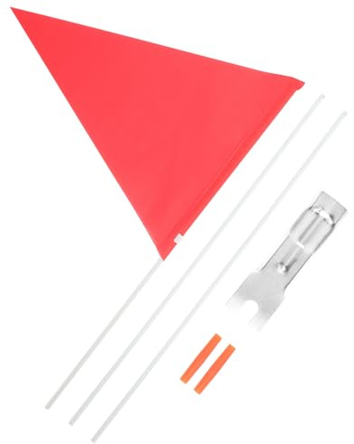Housoutil Drapeau de Vélo de Sécurité Rouge Résistant à l'usure Mât en Fibre de Verre Solide Accessoire Portable pour Garçon et Filles et Cyclistes Sécurité Visibilité en Extérieur