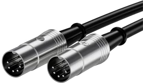 KNYCVDJ 5-pin MIDI Audio Cable Male To Male XLR Adapter Cable Suitable for Electric Piano Keyboard Speaker(1m)