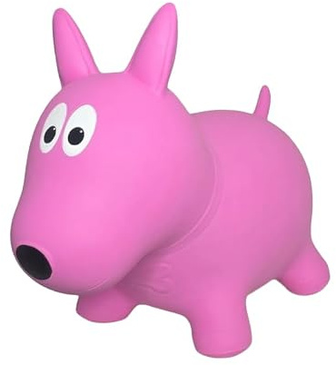 Gerardo´s Toys Hoppy Dog pink (Kinderspielzeug, Hundefigur Hüpfball, aus rutschfestem Material, ab 12 Monaten, bis 100 kg) GT8180