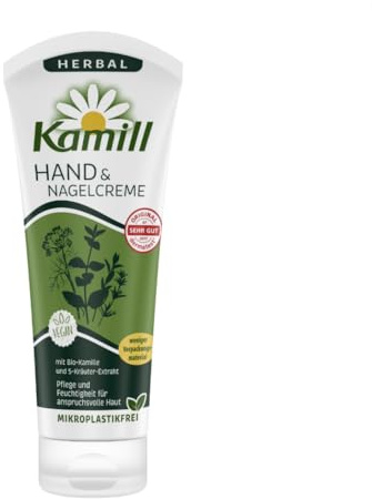 Kamill Hand- & Nagelcreme HERBAL 100ml - reichhaltige Pflege & Schutz mit 5-Kräuter-Extrakt & veganen Inhaltsstoffen, für anspruchsvolle Haut