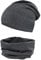 TupTam Jungen Beanie Mütze und Schlauchschal 2er Set, Farbe: Graphit Meliert, Hat Size: 52