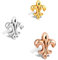 THIORA Charmband Charms | 'Lilie' Anhänger | Lily Charm | Mesh Armband Charm (Gold)