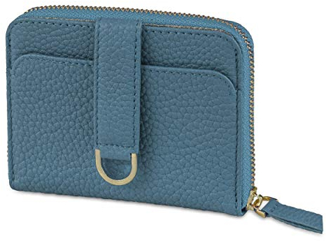 Vaultskin Portemonnaie für Damen mit Reißverschluss - RFID Geldbörse mit Kartenfächern & Münzfach, Kleiner Geldbeutel Damen für Kreditkarten und Scheine (Türkis, BELGRAVIA)