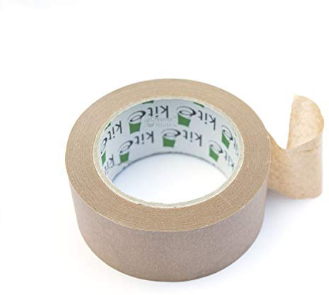 1X Ruban Adhésif Papier Kraft pour encadrement, masquage ou emballage, 48mm X 50mm - Ecologique - Sans Plastique - 100% recyclable - Vegan