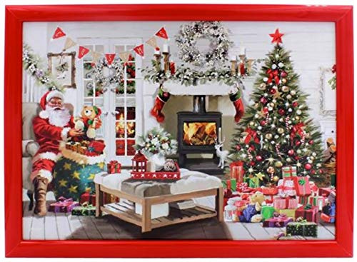 The Leonardo Collection LP52050 - Vassoio imbottito con Babbo Natale Macneil, 44 x 34 x 6 cm