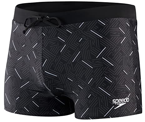 Speedo Valmilton, Aquashort Uomo, Nero/Grigio Ossidato, S