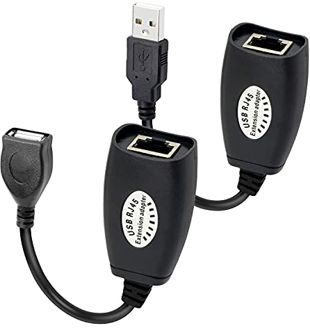 GELRHONR Adaptateur USB Ethernet,Adaptateur Ethernet USB 2.0 vers RJ45,sur câble Cat5/Cat5e/Cat6 pour clavier de souris d'imprimante-noir
