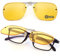 LUFF Polarized Clip-on Sunglasses,Retro Classic Flip Up Clip on sunglasses,Outdoor Sports Running Fishing UV Protection Lens,Unisex (Yellow)