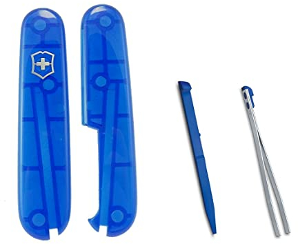 Victorinox Translucent Blue Scales + Colour Accessories for 91mm Swiss Army Victorinox