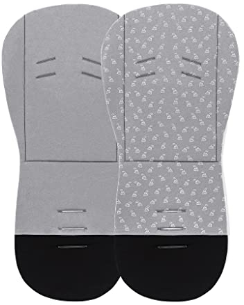 Petite&Mars Foamy memory foam liner * Sitzeinlage * Universal Sitzauflage für Kinderwagen, Buggy * Anti-Stoß * Baumwolle (Anthracite Hills)
