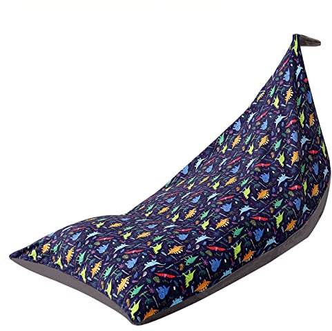 ZHDECOR Ultraweicher Sitzsack, Stuhlbezug, Sofa, fauler Sack (kein Füllstoff) Stofftier-Aufbewahrungs-Sitzsack-Abdeckung Extra große Stofftier-Sitzsack-Aufbewahrung aus Baumwolle für Jungen,E