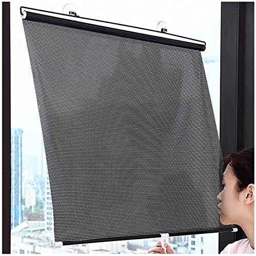 Sonakia Saugnapfrollo, 45x125/58x125cm Verdunkelungsrollo, Tragbares Sonnenschutzrollo, Fensterrollo Rollo Dachfenster, Verdunklungsvorhänge Ohne Bohren, Für Büro/Auto,45x125cm/18 * 49in