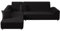 ShowyLive Lot de 2 Housse de Canapé Extensible 2 Places+2 Places Housse de Canapé d'angle en Forme de L pour Canapé de Angle, Protection Canapé d'angle, Noir