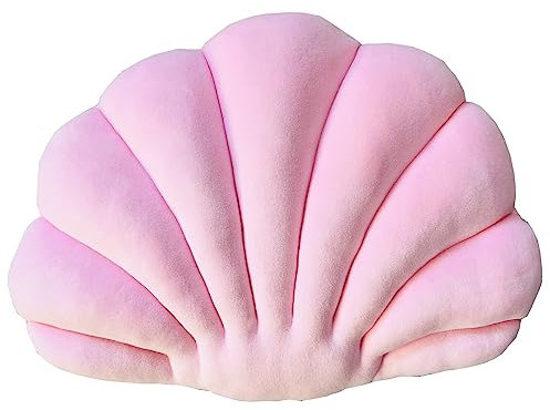 YRXRUS Cuscino a conchiglia, rosa chiaro, a forma di conchiglia, cuscino a forma di conchiglia, serie Accent Ocean, cuscino in velluto ultra morbido per letto, soggiorno, camera dei bambini, cuscino