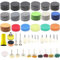 160Pcs 1inch Sanding Discs Hook and Loop 60 to 10000 Wet Dry Sandpaper with 1/8 Shank Backing Pad,Hand Sanding Block,Sponges Polishing Pads and Interface Pad for Drill Grinder Rotary Tools Attachment