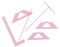 Craftelier - Set mit Bindungslinealen und Quadraten | Grundlegende Werkzeuge für Scrapbooking-, Bastel- und Buchbindeprojekte | EnthältL-Lineal, T-Lineal und Quadrate | Farbe Rosa