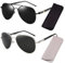 Osuter Pilotenbrille Herren, 2PCS Sonnenbrille Polarisiert Unisex Fliegerbrille UV400 Schutz Piloten Brille Fahrerbrille mit 2PCS Brillenetui für Fahren Angeln Draußen