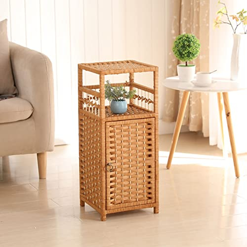 Home Nachttisch Rattan Spind Sofa Eckregal Eckschrank Moderner minimalistischer kreativer Aufbewahrungsschrank mit offenem Regal