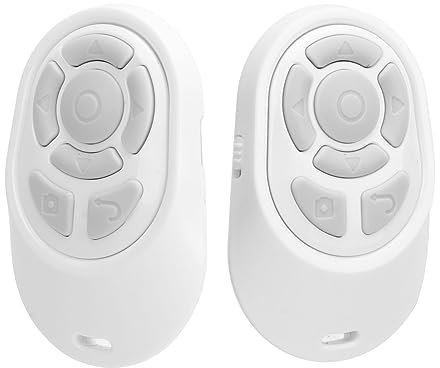 Bluetooth-Fernbedienung Page Turner Universal Scrolling Clicker Kamera Selfie-Taste (Weiss