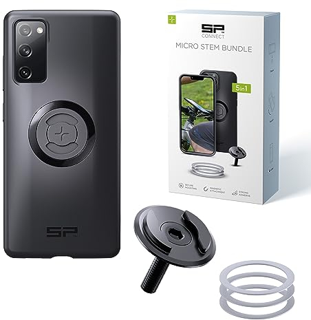 SP CONNECT Micro Stem Bundle | SPC+ | pour Samsung S20 FE | Support de téléphone Portable pour Guidon de vélo | Support de Smartphone | Support de téléphone Portable