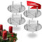 WIKAKERZEN Kerzenhalter Adventskranz - Silber - 4er Set | 4 Kerzenhalter ohne Dorn | Stabile Adventskranz Kerzenhalter für LED & Wachskerzen | Kerzenstecker Ø 7 cm Kerze