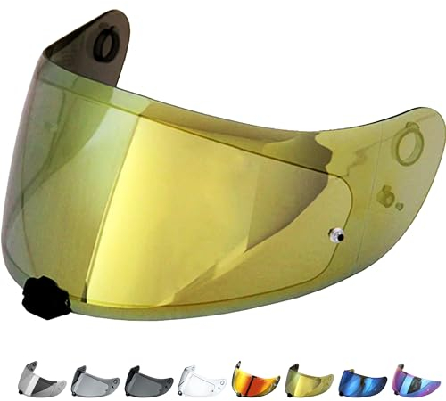 Everalo Kompatibel mit Hjc is 17 Visier - Fg17 - FgSt - C70 - C70n - HJ 20M - Helm visier hjc is 17 Pinlock Ready - Anti-Kratzer (Gold)