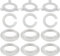 12 Pcs E27 to E14 Lampshade Reducer Ring, E14 Lamp Shade Reducer Rings, Light Lamp Shade Adapter Rings Screw Collar Ring Converter Washer for Lampshade Adaptor Socket Replacement Fittings