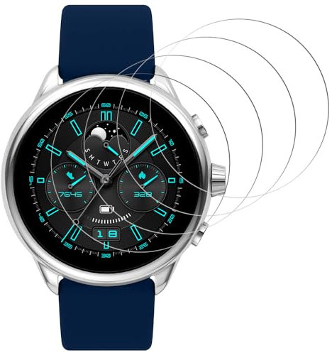 Beukei Verre Trempé pour Fossil Gen 6, 4 Pièces Vitre trempe [3D Incurvé Couverture Complète][Haute Sensibilité][Sans Bulless] écran Protection