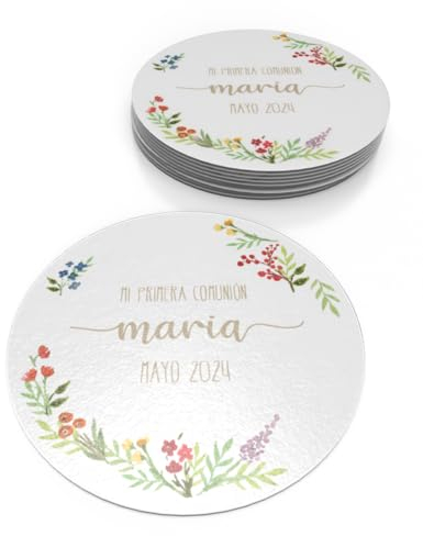 AimanGZ - runder Magnet mit personalisiertem Foto, D 5,2 cm, 10 Stück, für Kühlschrank, Werbegeschenk, Taufe, Hochzeit, Kommunion, originell, glänzend