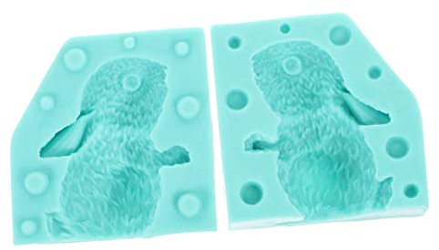 OHPHCALL Kaninchen Silikonform osterhasenform osterhasen silikonform Schalenform aus Silikon Gießform Osterhase Kerzenformen Silikonformen Zubehör für die Herstellung von Duftkerzen Gebäck