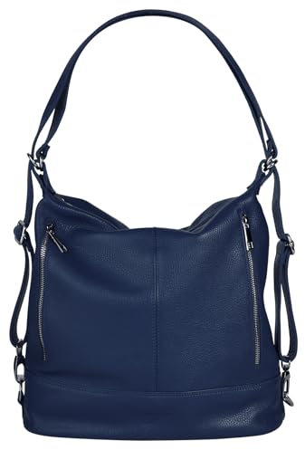 Samantha Look Rucksack Echt Leder Damen | Made in Italy, 2-in-1-Design Backpack und Handtasche in einem | 022165