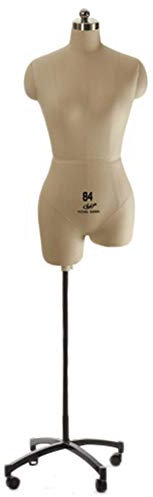 Nähen von Schneiderpuppen, weibliche Schaufensterpuppen, Schneiderpuppen, Schneiderpuppen, Modestudenten, Schaufensterpuppen, Ausstellungsbüste mit Rädern (Farbe: Weiß, Größe: XXL-Modell 88)