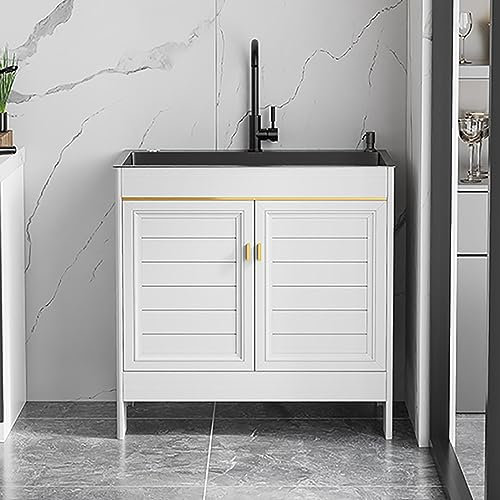 Edelstahl-Spülbecken für den Außenbereich mit Schrank, Küchenspüle mit Schrank, mit Schrank, gewerbliche Spüle mit Wasserhahn, für Geschäftsrestaurants, Cafés, Bars, Hotels, Garagen, Außenbe
