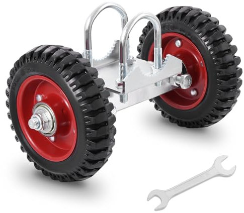 Kartols Rolling Gate 8Inch Rubber Wheel Carrier for Driveway Chain Link Fence Metal Tube Gates or Metal Fence or Heavy Duty Wooden Gateb or Chain Link Fence Rolling Sliding Gates(2 U-Bolt,800lb)