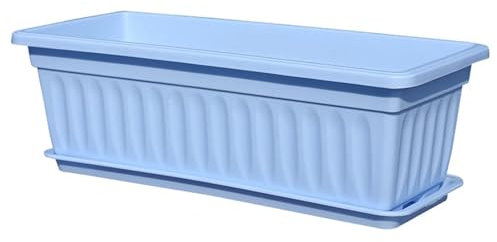 Macetas rectangulares de resina PP para plantas colgantes (azul, talla única)