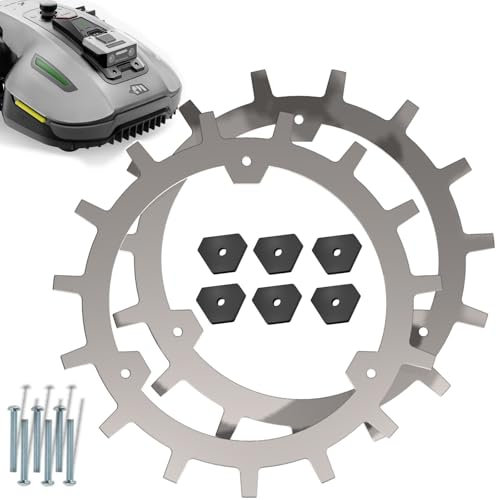 Spikes für MAMMOTION YUKA Mini – Edelstahl - Entgratet- 6X Edelstahl Schrauben- Traktionsverbesserung für Mähroboter – Rasenmäher Roboter