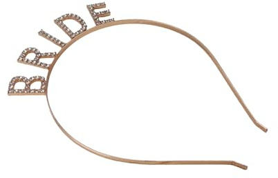 SuriNexCentrics Bride to Be Headband, Rose Gold Rhinestone Crown Tiara Style Hen Party Accessories, Sparkly Wedding Headpiece for Bridal Shower, Photoshoot & Reception